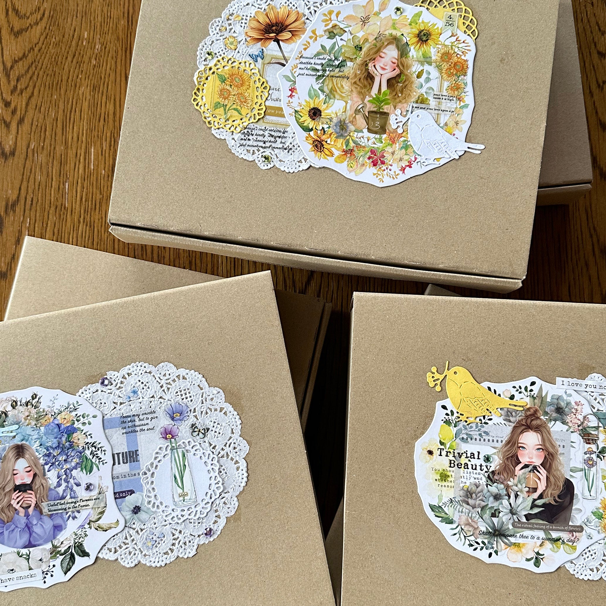 コラージュ 素材 フレークシール 大容量 落ち葉 ジャンクジャーナル 3